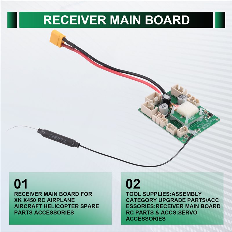 Placa principal del receptor B - Rc Helicopter Servo reseña y precio